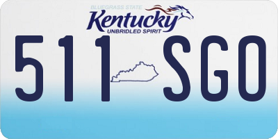KY license plate 511SGO