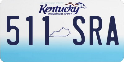 KY license plate 511SRA