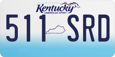 KY license plate 511SRD