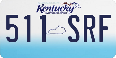 KY license plate 511SRF