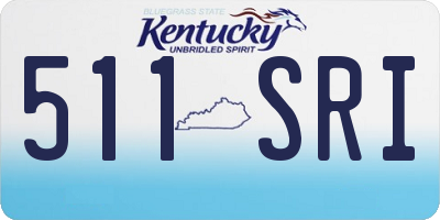 KY license plate 511SRI
