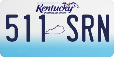 KY license plate 511SRN