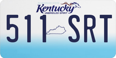 KY license plate 511SRT