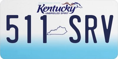 KY license plate 511SRV