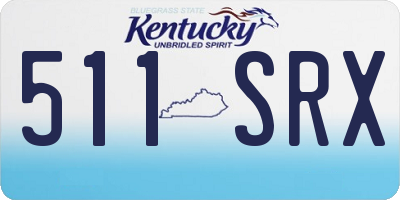 KY license plate 511SRX