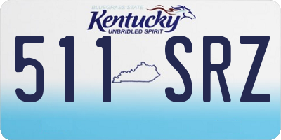 KY license plate 511SRZ