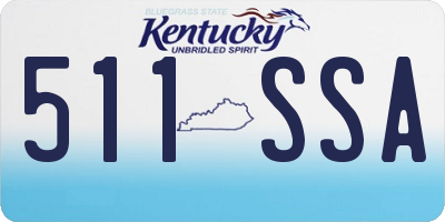 KY license plate 511SSA