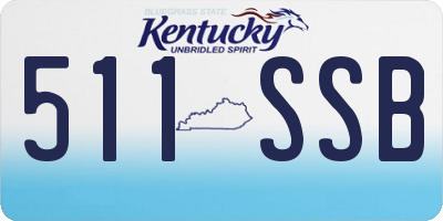 KY license plate 511SSB