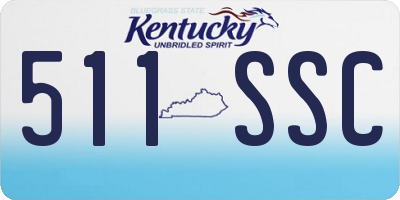 KY license plate 511SSC