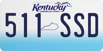 KY license plate 511SSD