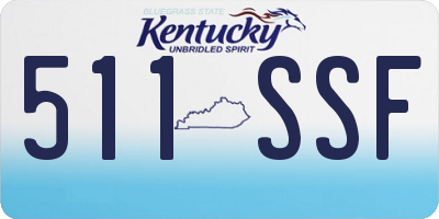 KY license plate 511SSF