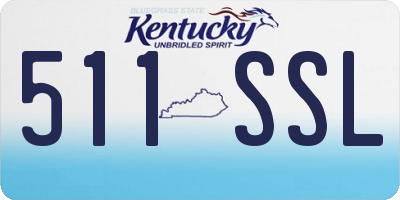 KY license plate 511SSL