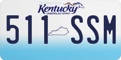 KY license plate 511SSM