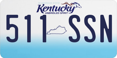 KY license plate 511SSN