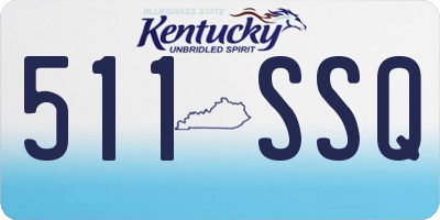 KY license plate 511SSQ