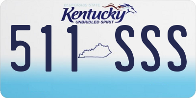 KY license plate 511SSS