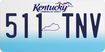 KY license plate 511TNV