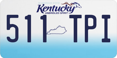 KY license plate 511TPI