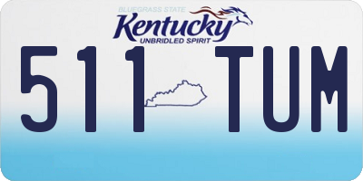 KY license plate 511TUM