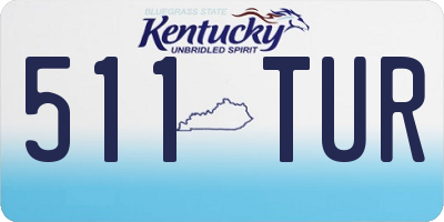 KY license plate 511TUR