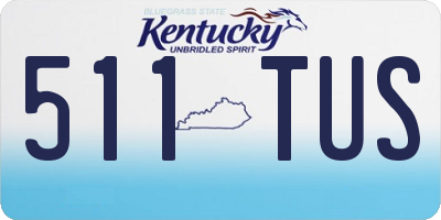 KY license plate 511TUS