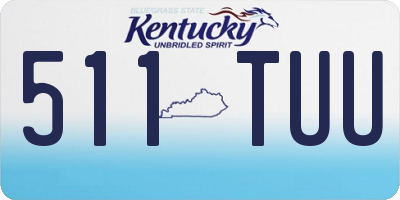 KY license plate 511TUU