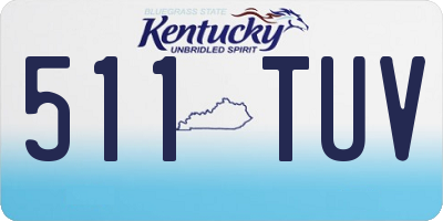 KY license plate 511TUV