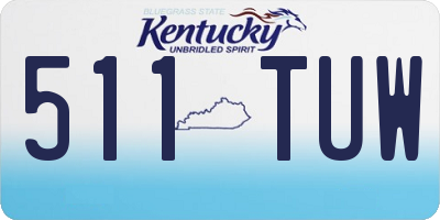 KY license plate 511TUW