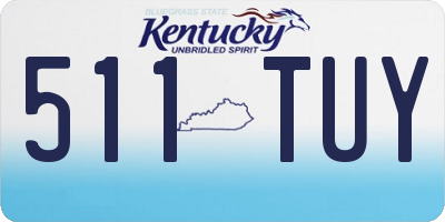 KY license plate 511TUY
