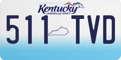 KY license plate 511TVD