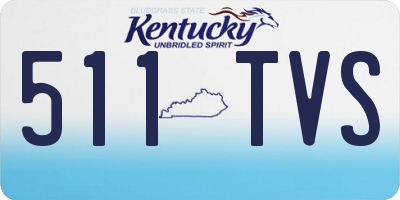 KY license plate 511TVS