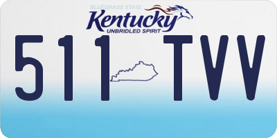 KY license plate 511TVV