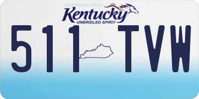KY license plate 511TVW