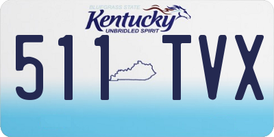 KY license plate 511TVX