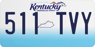 KY license plate 511TVY