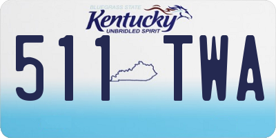 KY license plate 511TWA