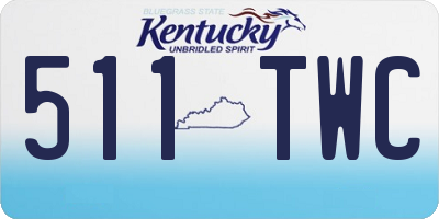 KY license plate 511TWC
