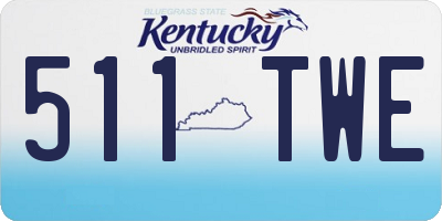 KY license plate 511TWE