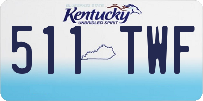 KY license plate 511TWF