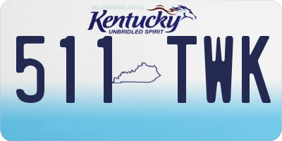 KY license plate 511TWK