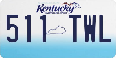 KY license plate 511TWL