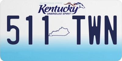 KY license plate 511TWN