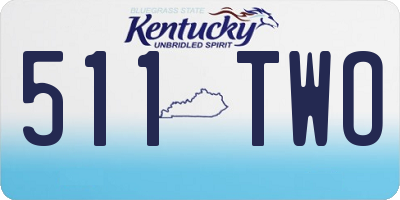 KY license plate 511TWO