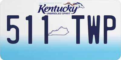 KY license plate 511TWP