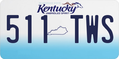 KY license plate 511TWS