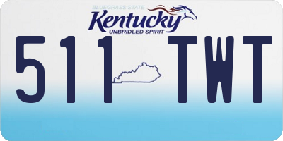 KY license plate 511TWT