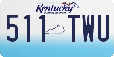 KY license plate 511TWU