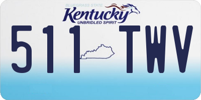 KY license plate 511TWV