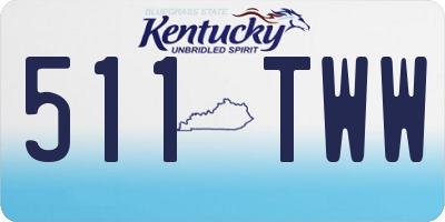 KY license plate 511TWW