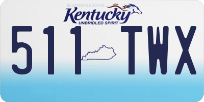 KY license plate 511TWX